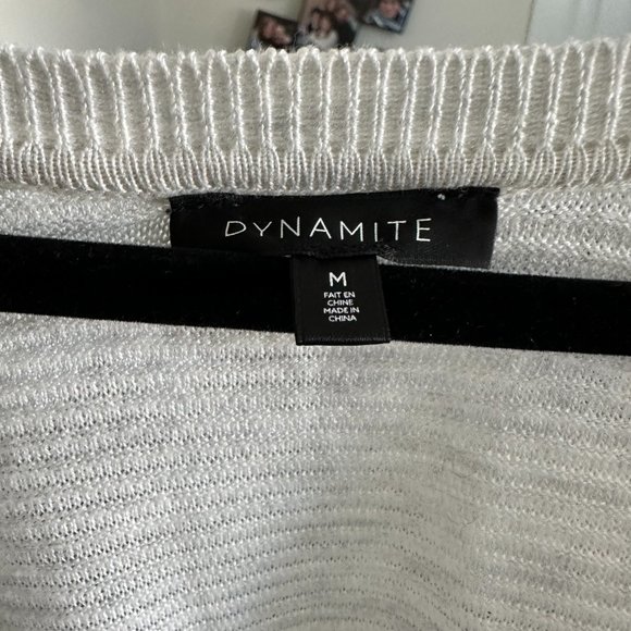 DYNAMITE Cold Shoulder Sweater - Picture 3 of 3